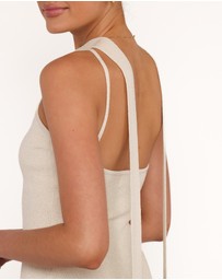 Petal & Pup - Rhea Halterneck Top - Cream Gold