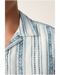NEXT - Short Sleeve Textured Stripe Shirt