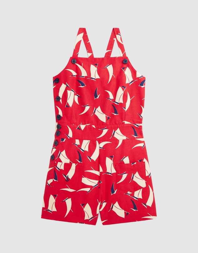 Polo Ralph Lauren - Sailboat-Print Cotton Canvas Rompers - ICONIC EXCLUSIVE - Kids-Teens