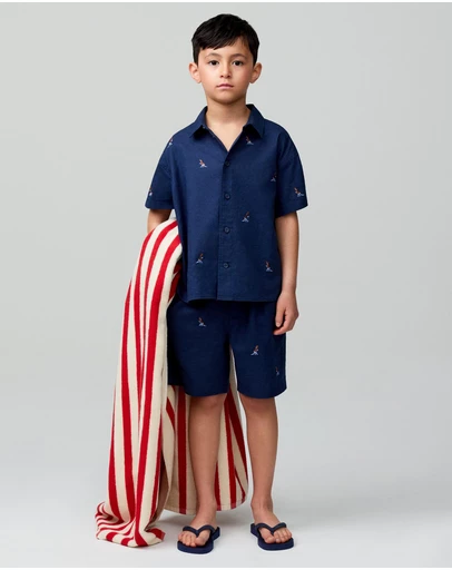 ARKET - Embroidered Linen Blend Shirt - Babies-Teens