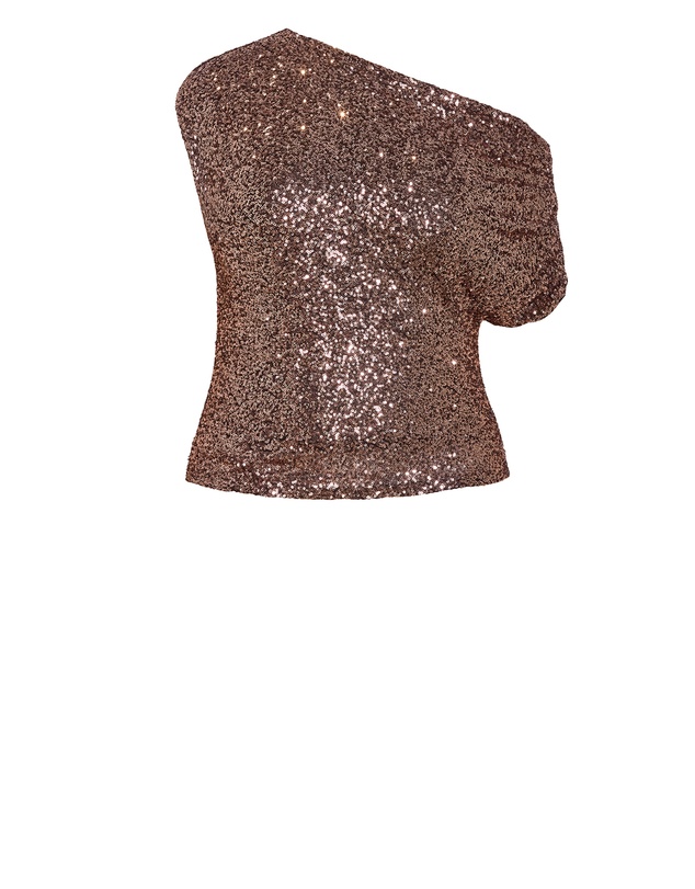 City Chic - Plus size Adorn Sequin Top - gold
