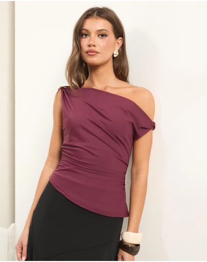 Atmos&Here - Twisted Off Shoulder Top
