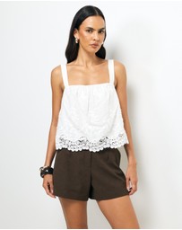 AERE - Organic Cotton Embroidered Top