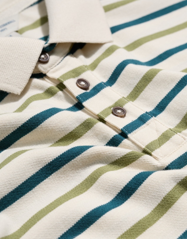 Seasalt - Seasalt Cornwall Multi Balefire Striped Polo in Organic Cotton