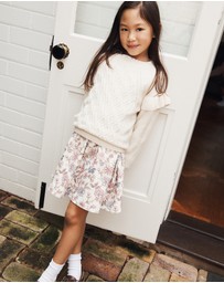 Country Road - Organically Grown Cotton Printed Ruffle Cord Dress