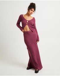 Subtitled - Paige Boucle Knit Maxi Skirt