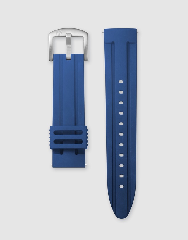 Maxum - Prince Band - Blue Silicone With Silver Tone Buckle