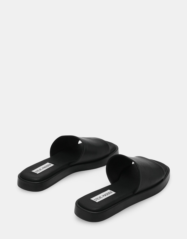 Steve Madden - Holmes Black Leather Sandals