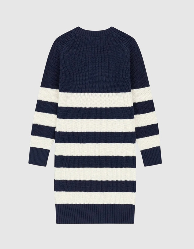 GUESS - Striped Long Sleeve Sweater Dress