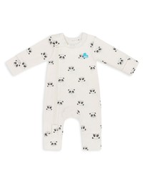 Love to Dream - Side Zip Romper Bamboo Cream Sleepy Pandas