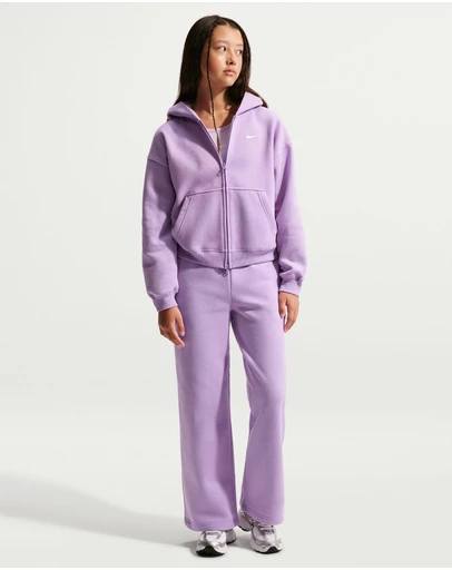 Nike - Studio Oversized Fleece Full-Zip Hoodie - Teens