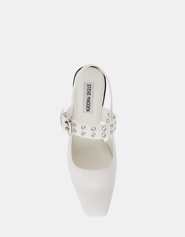 Steve Madden - Believer White Leather Flats