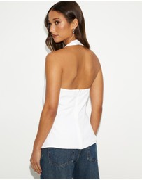 Dazie - Shaker Twist Halter Top