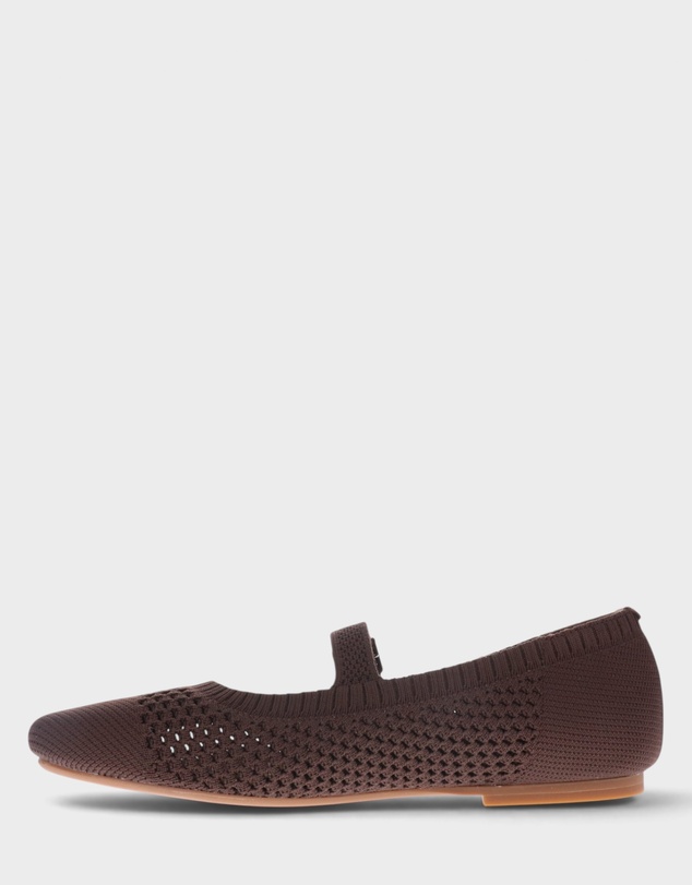Mia Vita - Violet Open Knit Flat - Chocolate