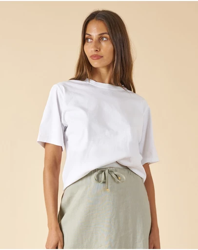 CAMIXA - Teesha Oversized Distressed Cotton T-Shirt