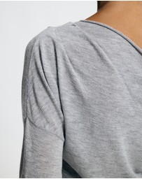 Lover - Medea Asymmetrical Wool Blend Top