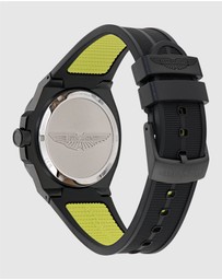 Aston Martin - GPQ Black Stainless Steel Black Silicone Watch