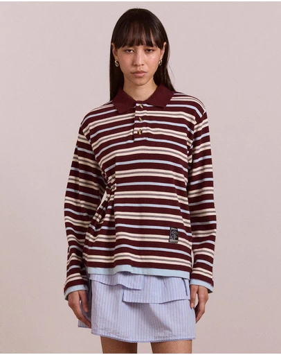 Damson Madder - Noah Cinch Layered Rugby