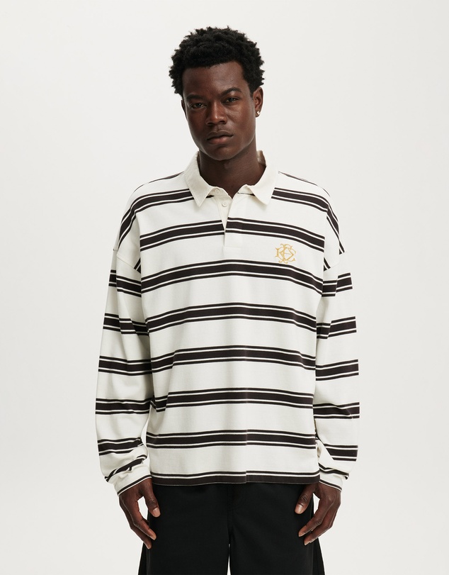 Cotton On - Box Fit Rugby Polo
