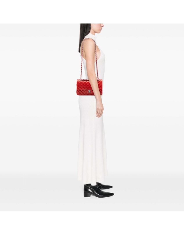 Pre-Loved by Azura Reborn - Pre-Loved Medium Classic Lambskin Double Flap