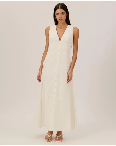 Tussah - Saphira V Neck Midi Dress