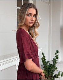 Esther & Co - Korbela Dress - Bordeaux