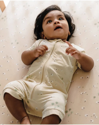 Kynd Baby - Day Or Night Onesie Short Sleeve in Sheep