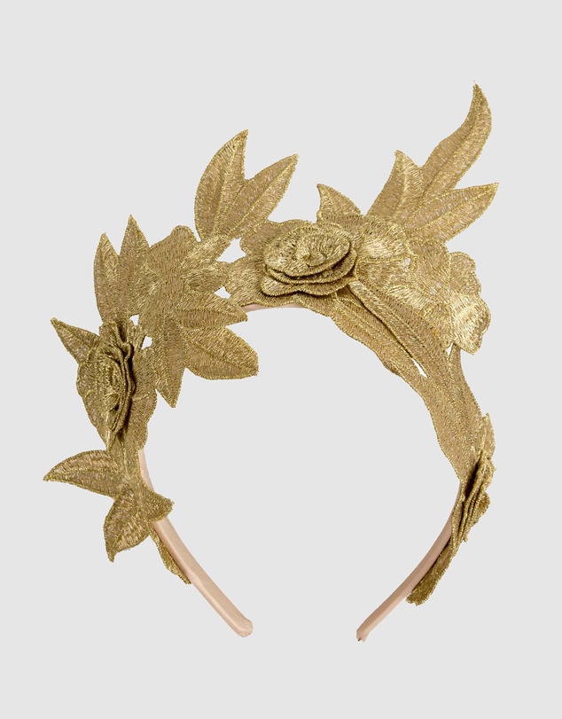 Max Alexander - Crown Gold Headband Fascinator