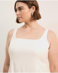 Atmos&Here Curvy - Pippa Sleeveless Linen Blend Midi Dress