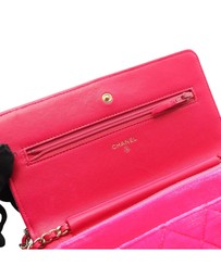 Pre-Loved by Azura Reborn - Pre-Loved CC Quilted Velvet Wallet on Chain