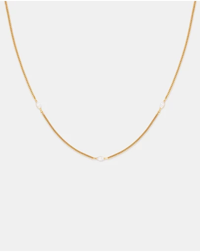 Astrid & Miyu - Navette Crystal Necklace