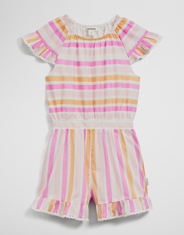 Country Road - Short Sleeve Frill Playsuit