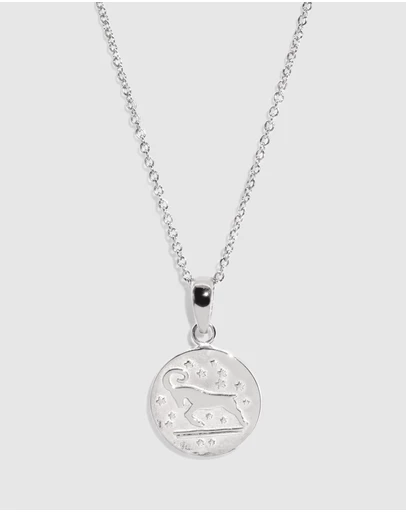 Molten Store - The Silver Aries Zodiac Pendant Necklace