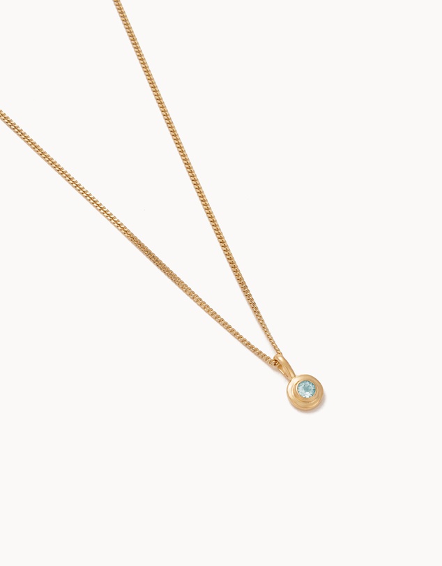Kirstin Ash - Birthstone Necklace March Aquamarine