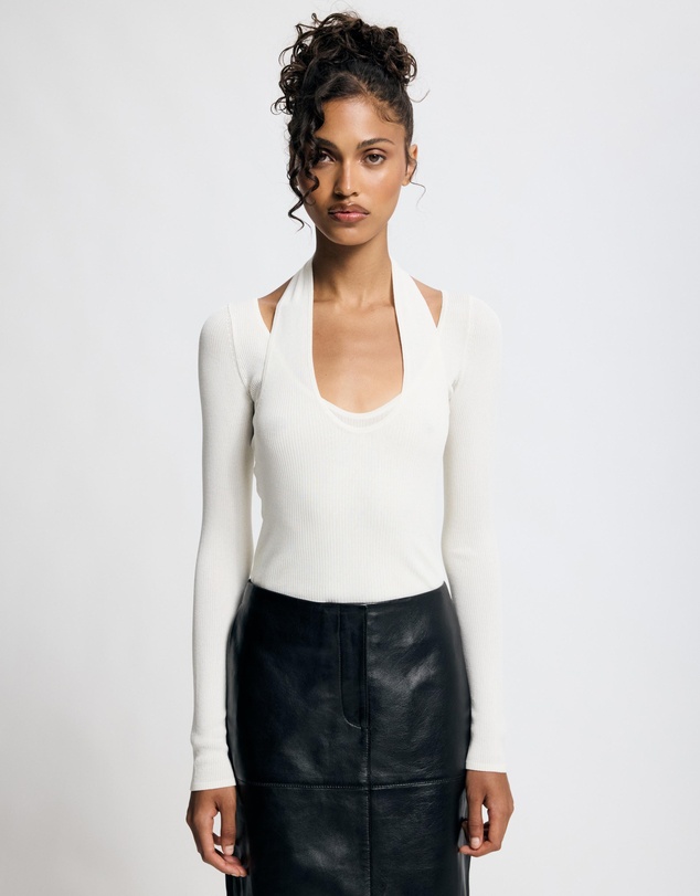 Lover - Solange Layered Knit Halter Top