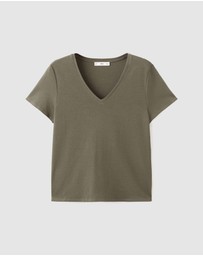 M.N.G - V-Neck Cotton T-Shirt