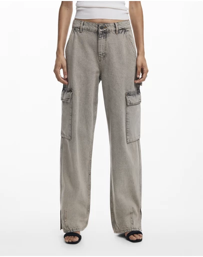 Desigual - Denim jeans with stitched pockets