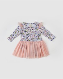 WITH LOVE FOR KIDS - Tulle Flutter Long Sleeve Tutu Onesie - Babies