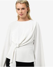 Forcast - Melody Long Sleeve Draped Top
