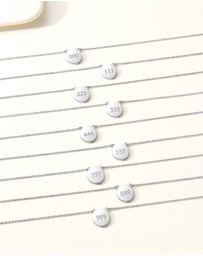 Mestige - Angel Number Necklace 000 - Silver Plated