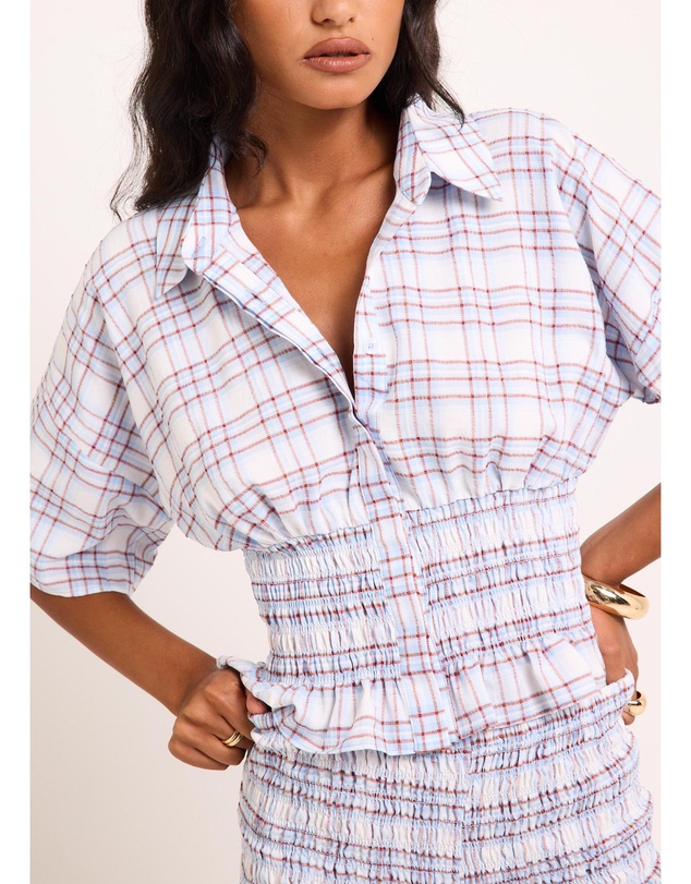 Insight - Harley Shirred Check Shirt