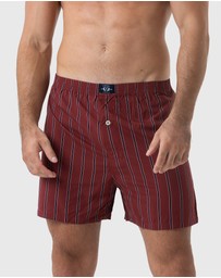Coast Clothing - 2 Pack Bamboo Boxers In Red