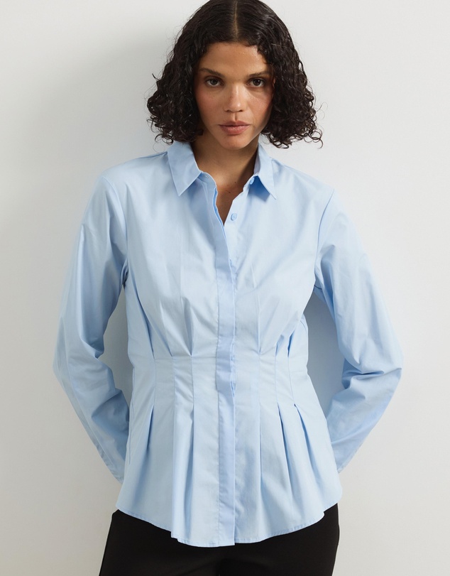 Atmos&Here - Marcy Pin Tuck Long Sleeve Shirt