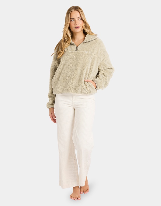 Billabong - Womens Groovin Half Zip Fleece Top