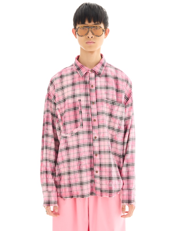 THE TALES - Washed Oversized Willow Check Shirt