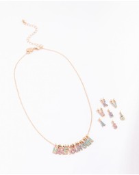 Lovisa - Kids Gold Make Your Own DIY Rainbow Glitter Charm Necklace Kit