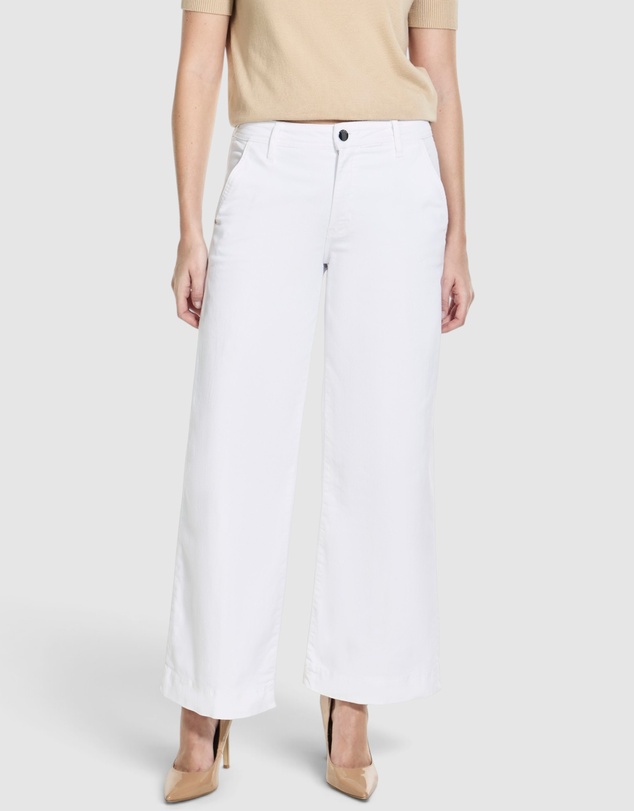 GUESS - Mid-Rise Zoya Wide Leg Crop Jeans