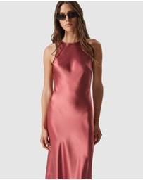 & Other Stories - Sleeveless Satin Midi Dress