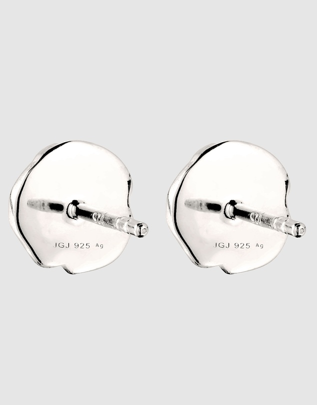 Kuzzoi - Kuzzoi Hammered Disc Stud Earrings in 925 Silver