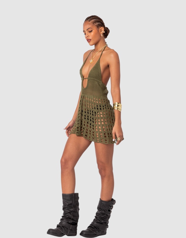 EDIKTED - Austin Open Back Crochet Mini Dress